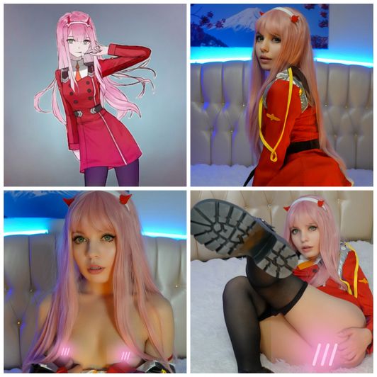 Cosplay Zero Two Darling in the Franxx photo pack