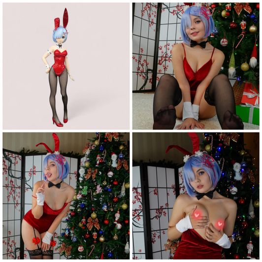 Cosplay Cristmas Rem Re:Zero photo pack