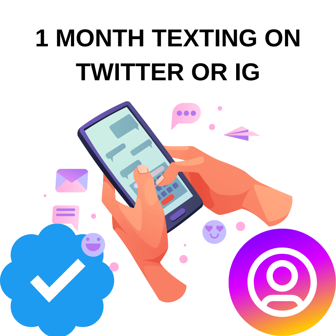 1 Month Insta or Twitter DMs