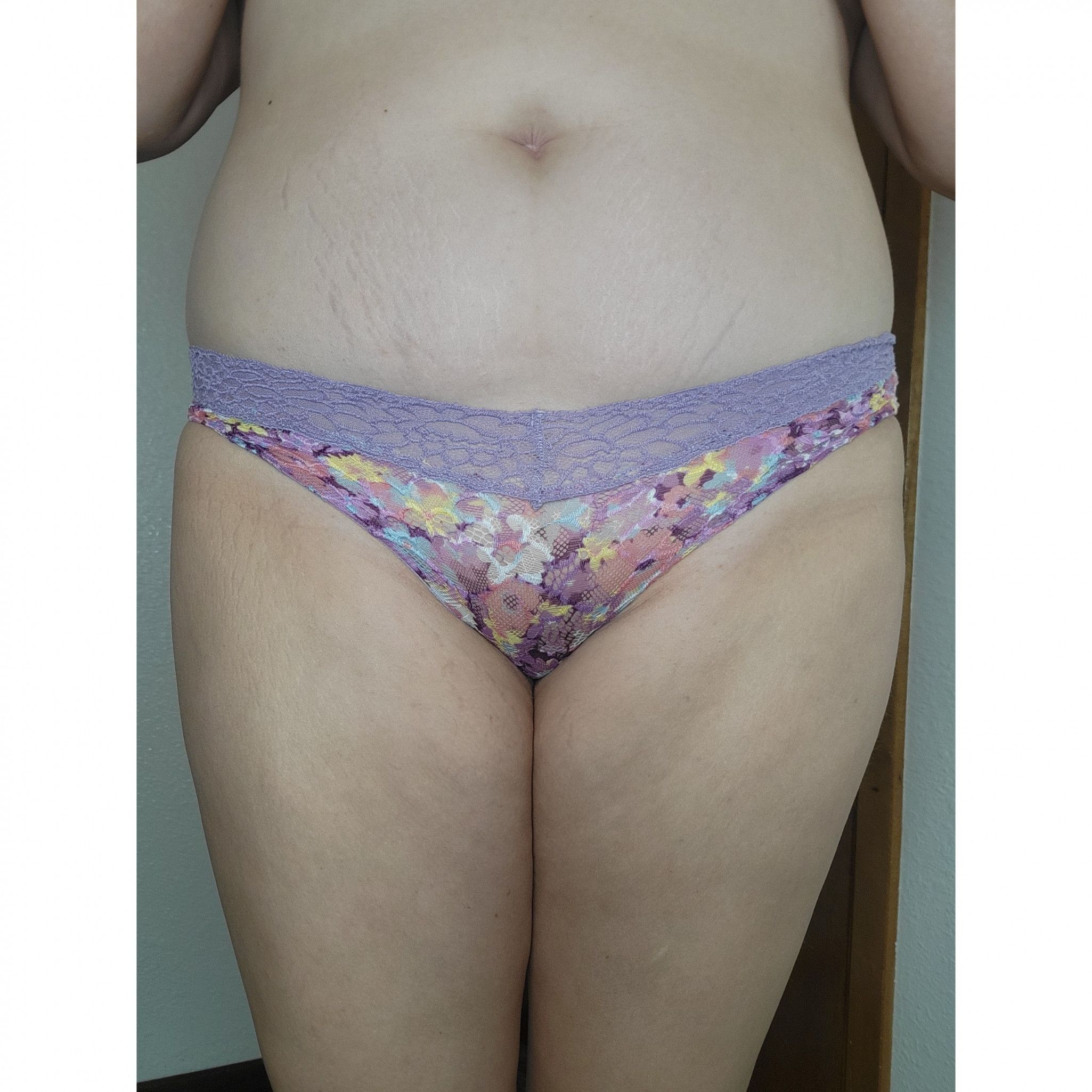 Purple Floral Lace Panty