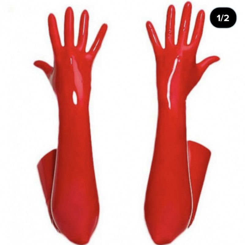 Spoil me PVC long red gloves