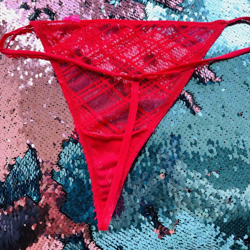 Red lace g string