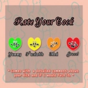 Rate your cock text