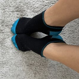 Black and blue socks