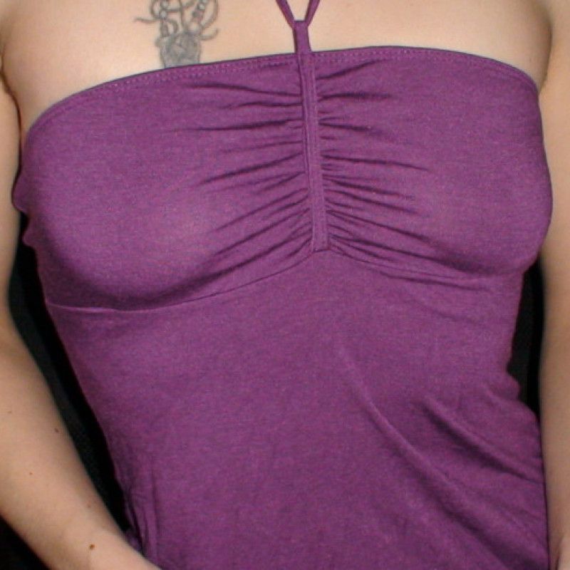 purple bandeau halter top