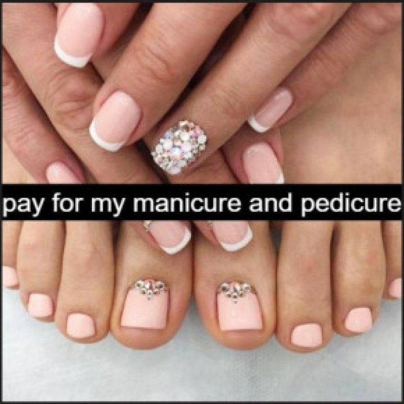 pay for my manicure and pedicure