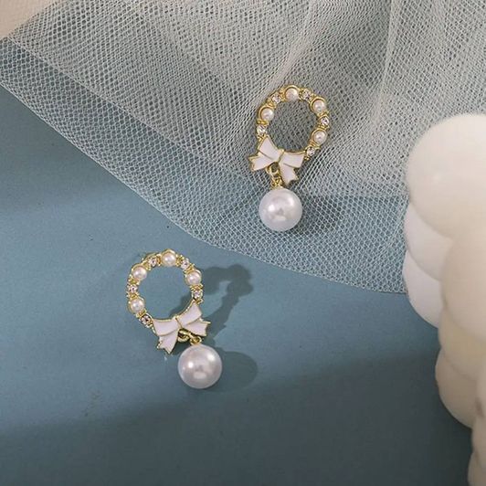 beautiful white earrings