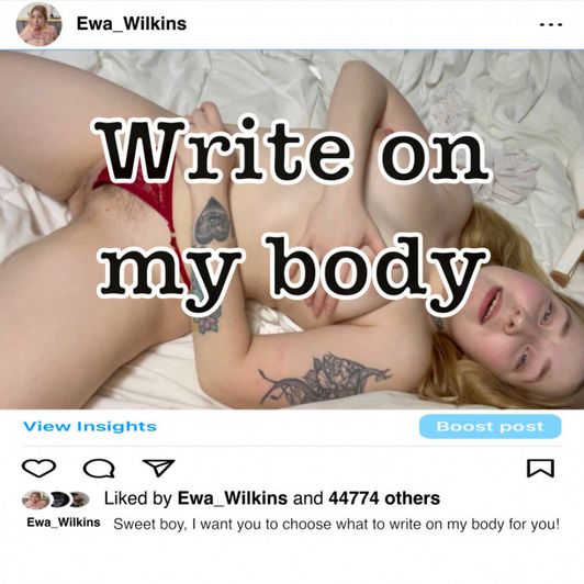 Write on my body