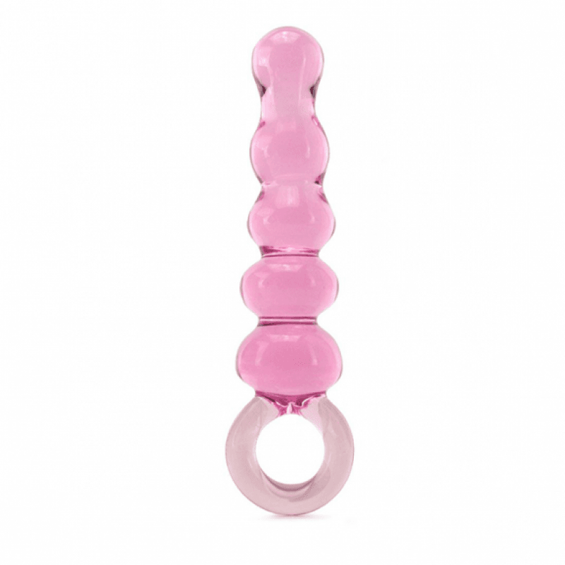 GLAS QUINTESSENCE BEADED GLASS DILDO