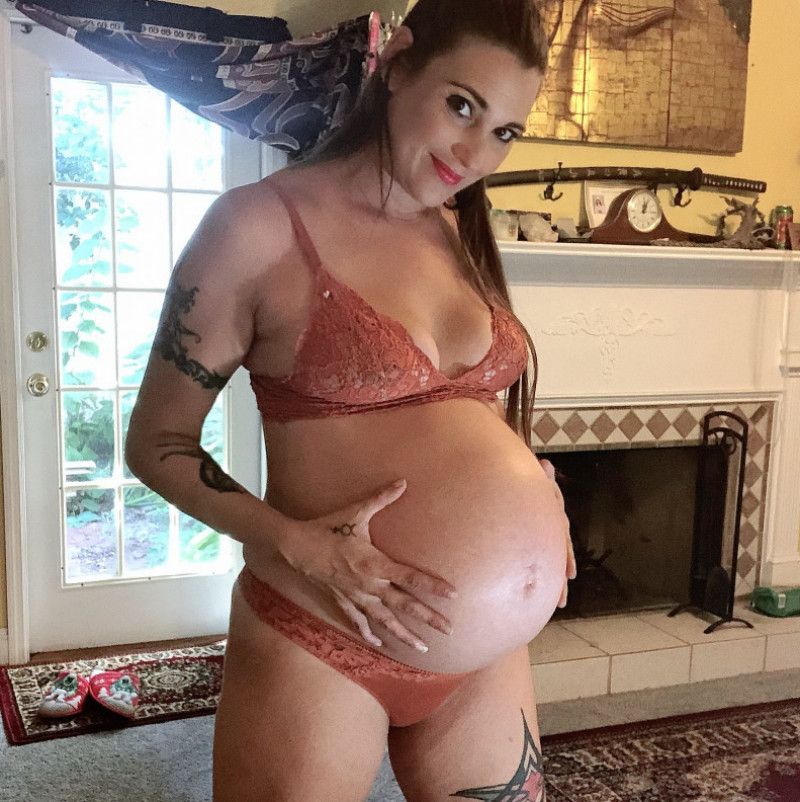 Pregnant in Lingerie