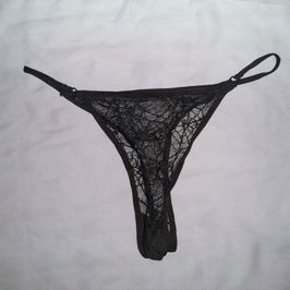 Spiderweb Black Lace Thong