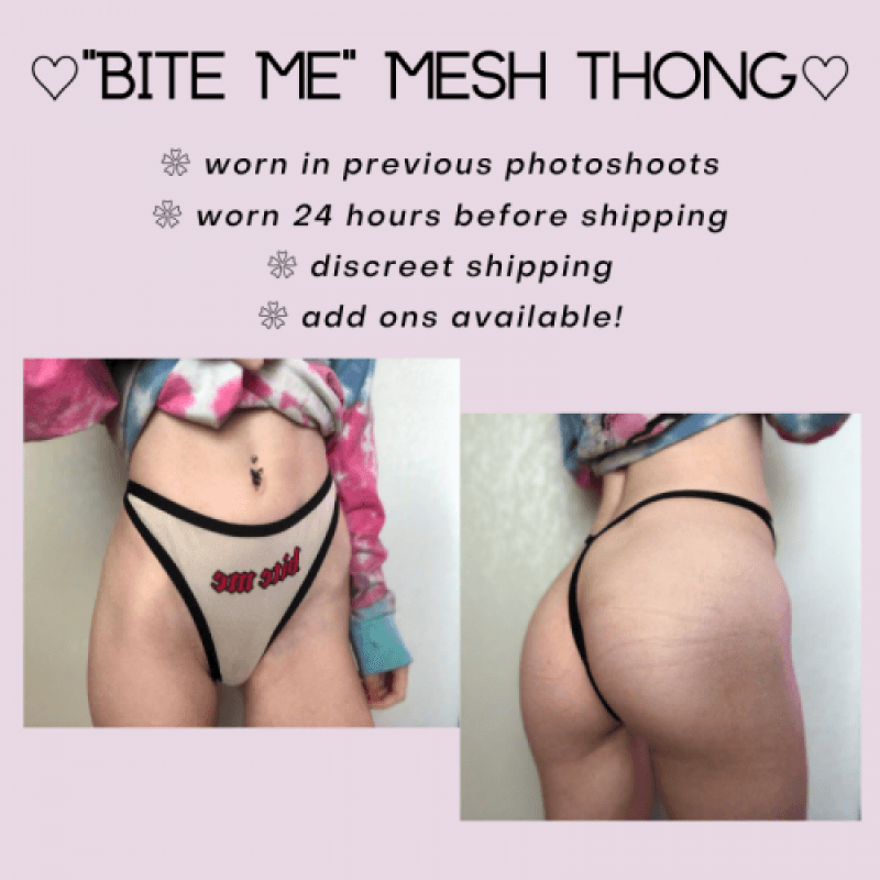 Bite Me Mesh Thong