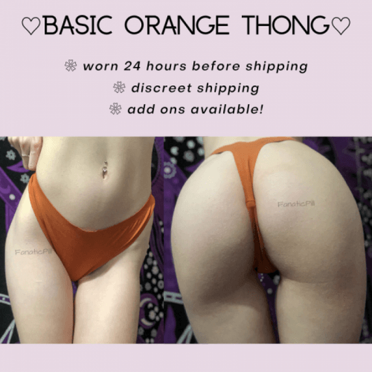 Basic Orange Thong
