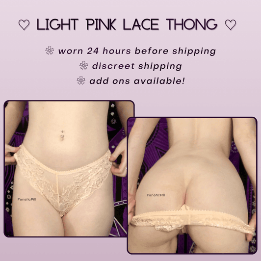 Light Pink Lace Thong