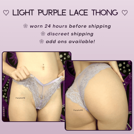 Light Purple Lace Thong