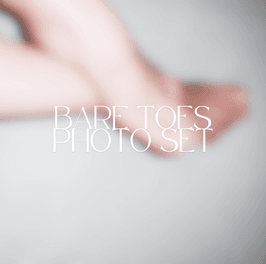 Bare toes photo set no nail polish