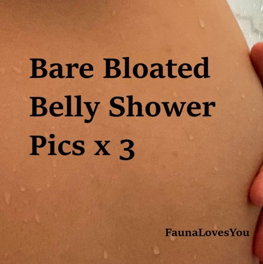 Bare Bloated Belly Shower Photo Set