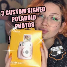 Custom signed polaroid photos