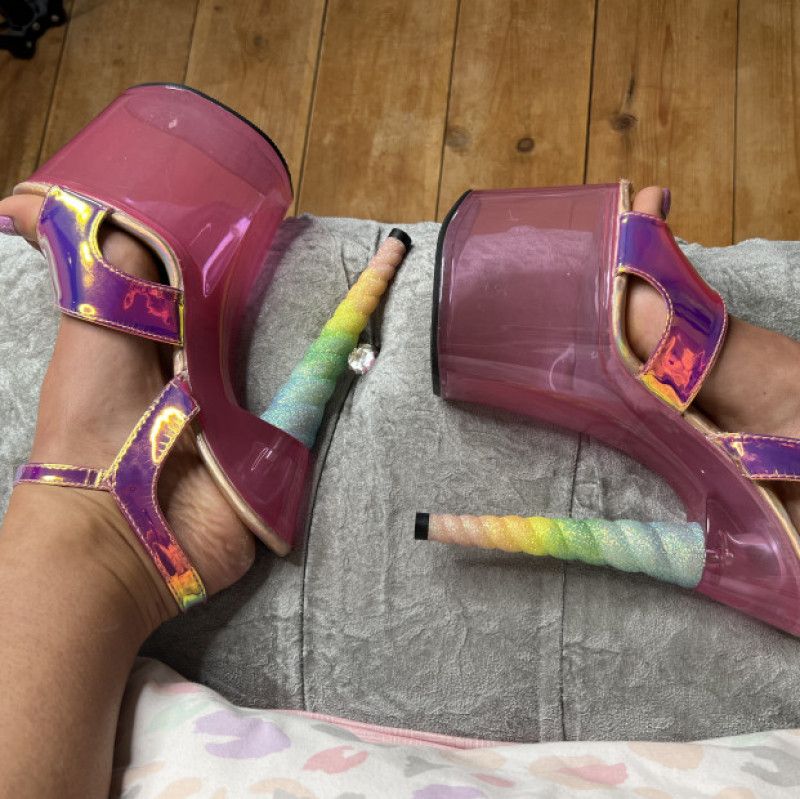 Buy my used stripper unicorn heels