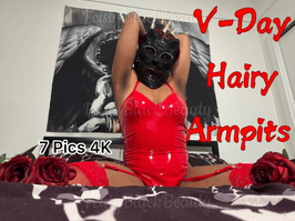 Hairy Armpit Valentines Day Photo Set Ebony Femdom PVC 4K