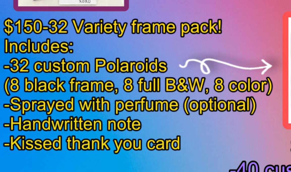 32 variety frame Polaroid bundle