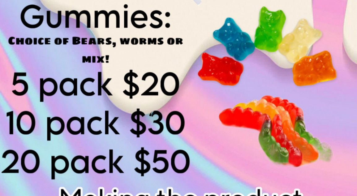 Gummy bears or worms 5 piece