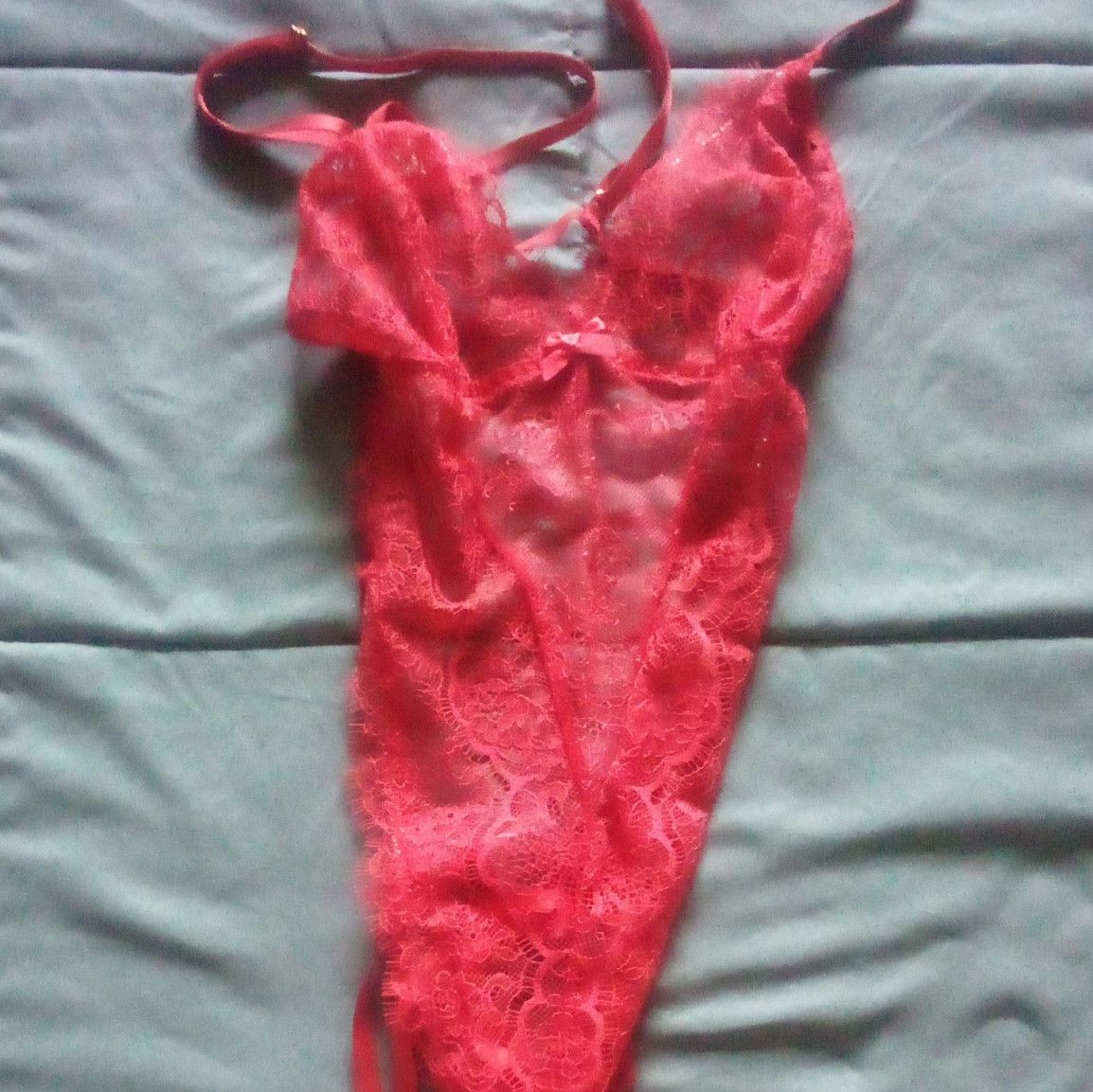 Red lace one piece