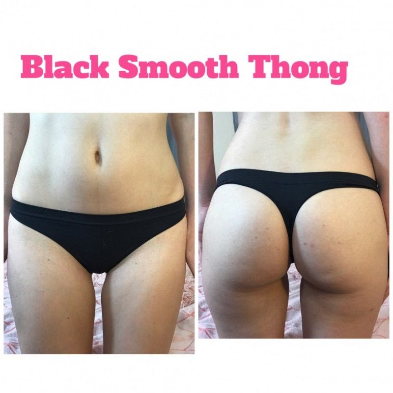 Black Smooth Thong