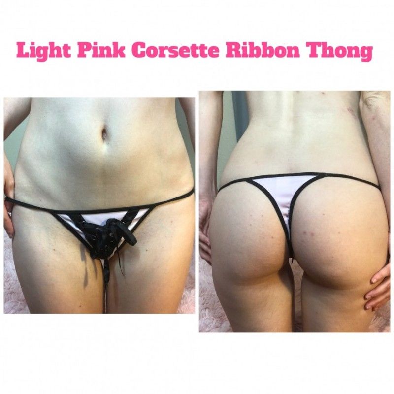 Light Pink Corsette Thong