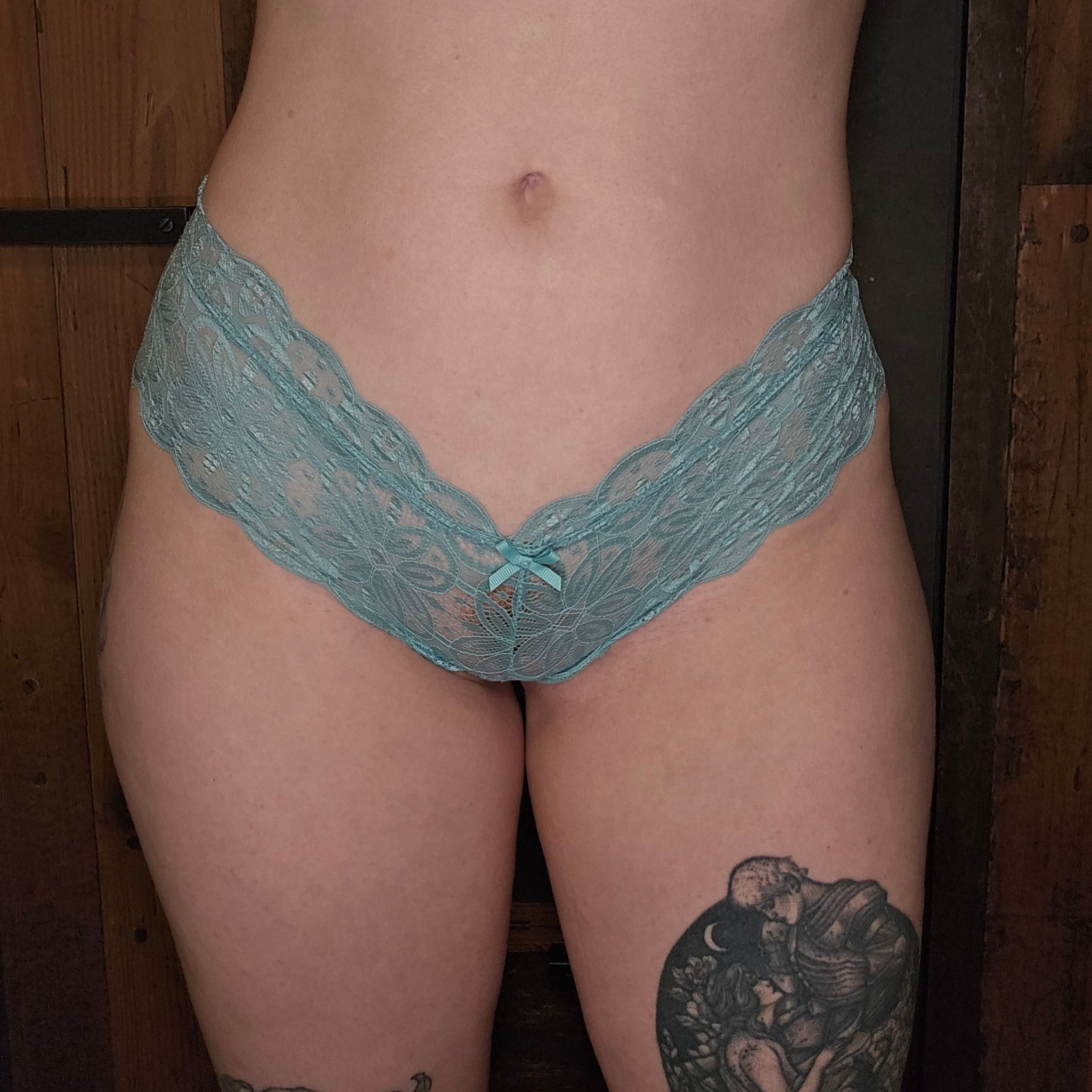 Blue Lace French Knickers