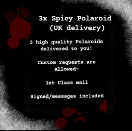 3x Spicy Polaroids     UK Delivery Only