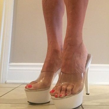 White See through Pleaser size 9