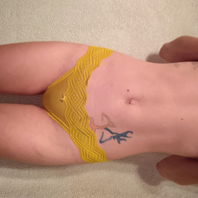 Yellow Lace Thong