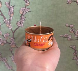 Handmade Tiki Cat Candle Mini