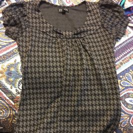 Grey Houndstooth Dress