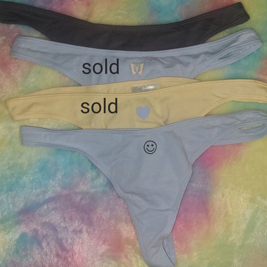 Pastel Sticker Accent Thongs