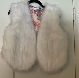 Faux White Fox Vest