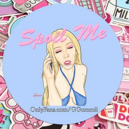 Spoil Me Sticker BLUE CIRCLE DESIGN