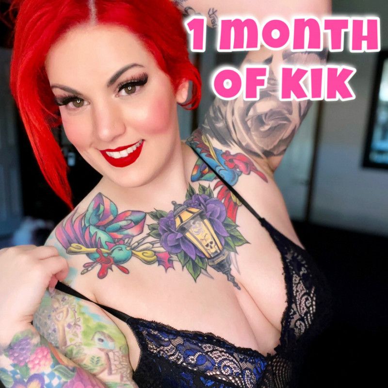 1 Month Of KIK or Snapchat