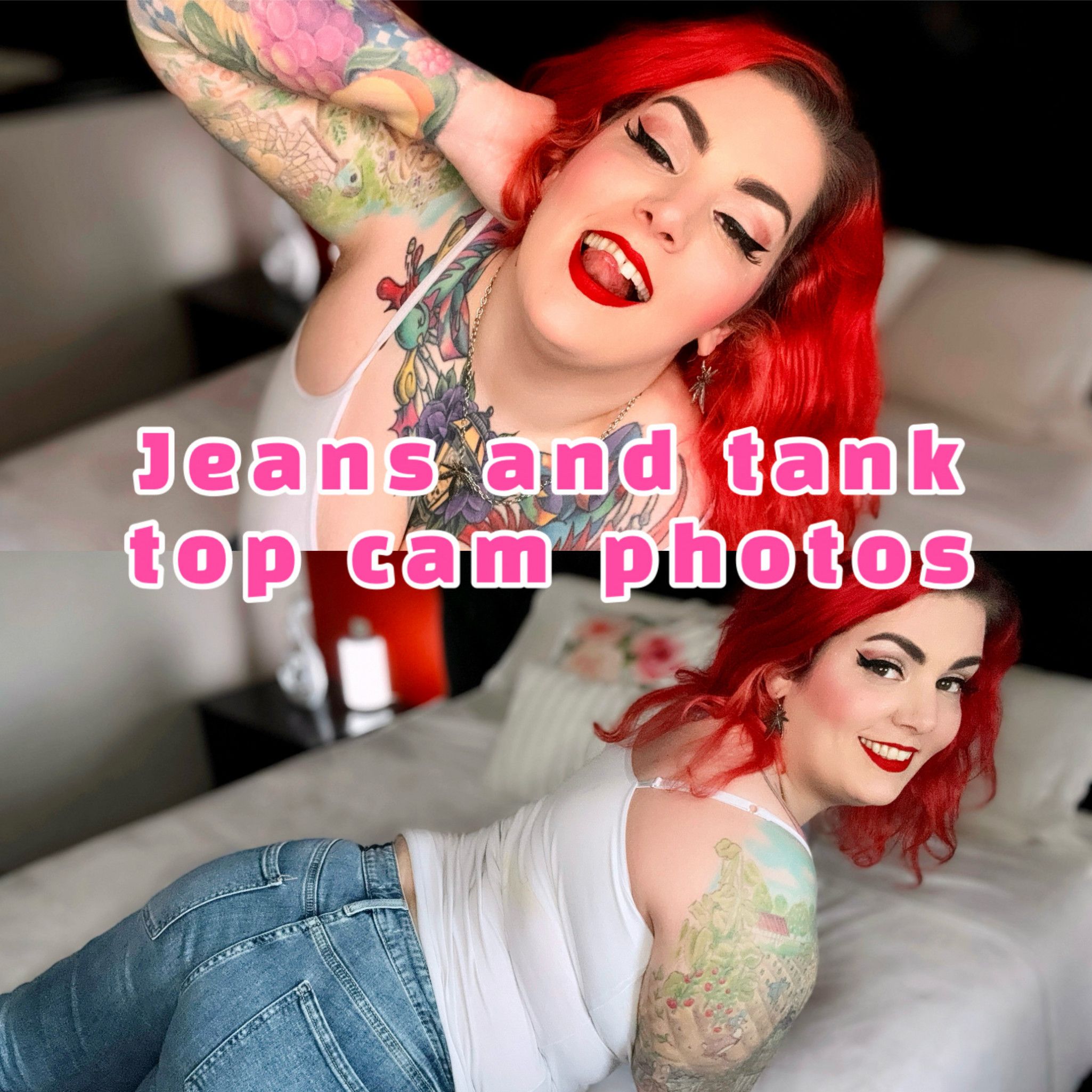 Jeans and Tank Top Cam Photos