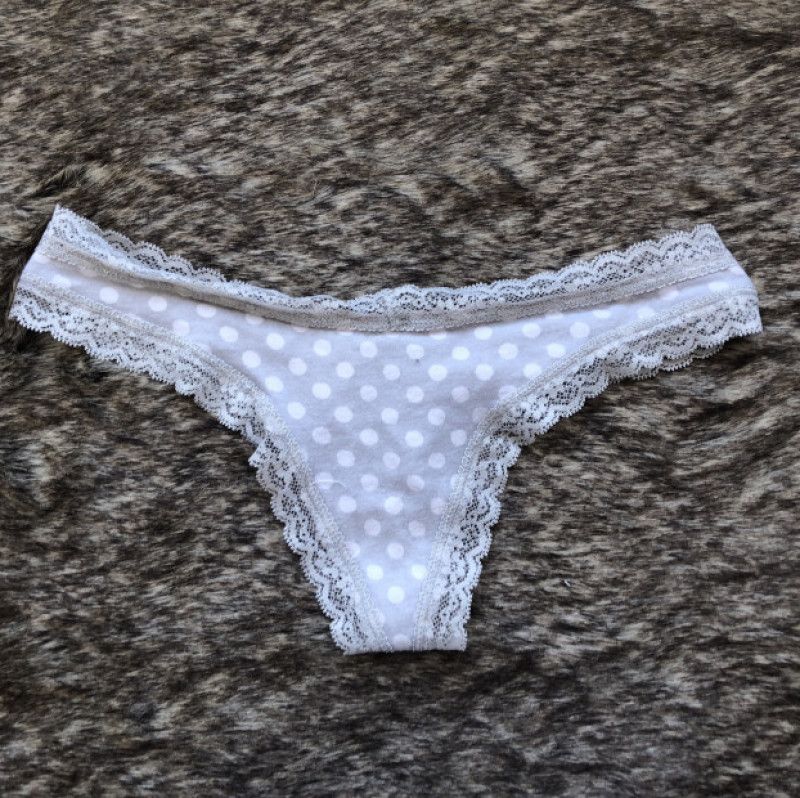 Cotton Polka Dot Thong