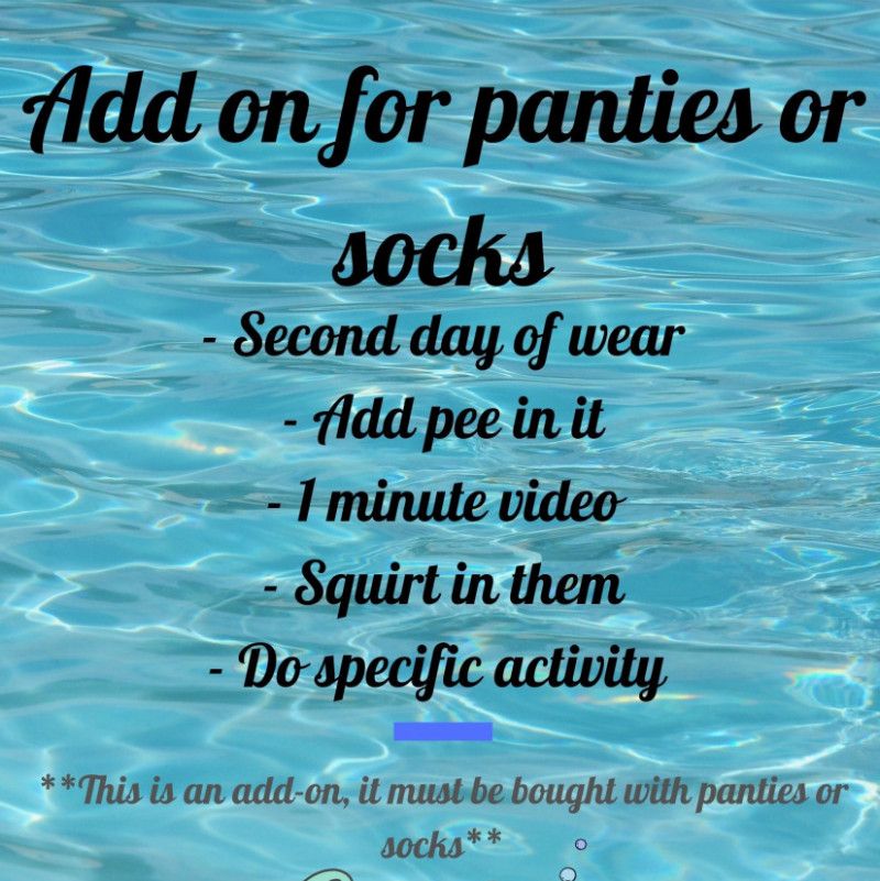 Add on for panties and socks