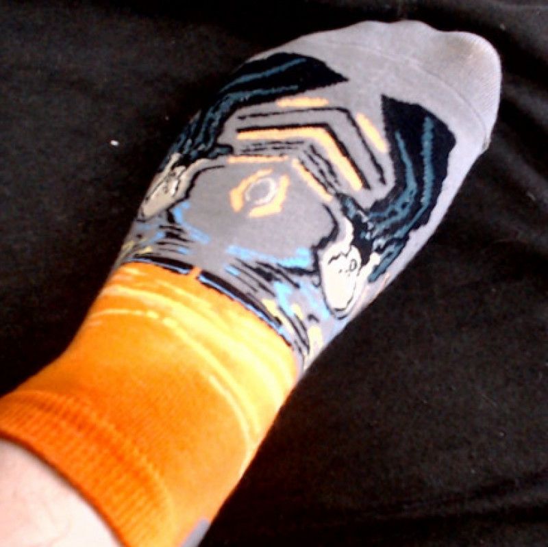 the scream painting socks