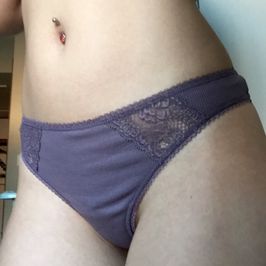 Purple Lace Thong