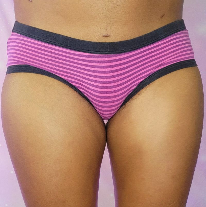 Pink and Black Striped Panty