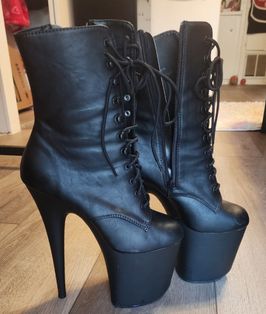 Sexy Leather Pleasers Stripper Boots