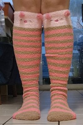 Cute Fuzzy Winter Knee High Socks