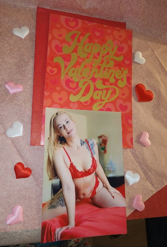 Valentines Day Card W Signed Picture