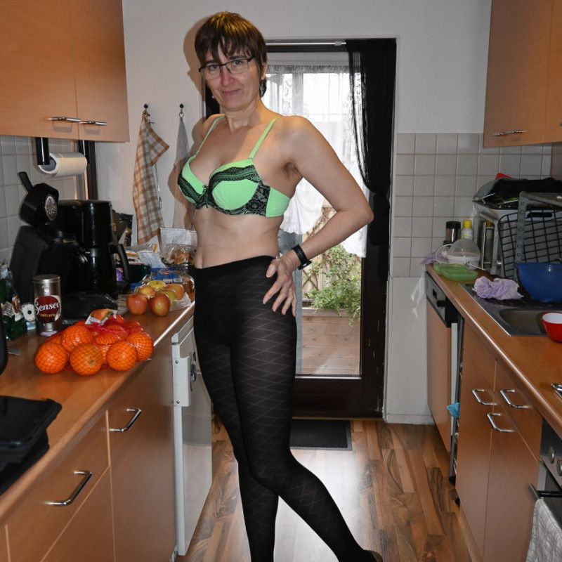 Pantyhose in the Kitchen