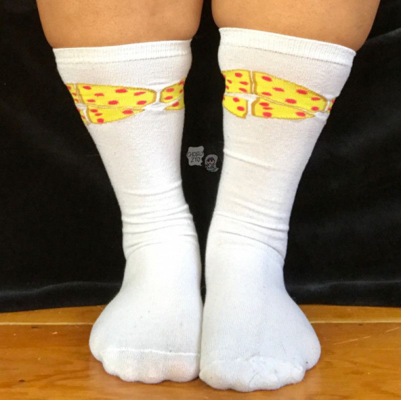 White Pizza Socks